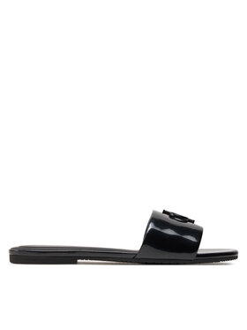 Calvin Klein Jeans Natikači Calvin Klein Jeans Flat Sandal Slide Mg Met YW0YW01348 Črna