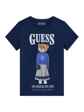 Guess Guess Camiseta J6RI10 K6YW4 Azul marino Regular Fit
