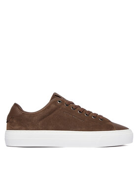 Tommy Hilfiger Sneakers Tommy Hilfiger Premium Dress Leather Mix FM0FM05842 Marrone