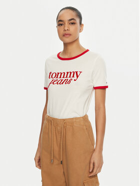 Tommy Jeans Tommy Jeans Póló DW0DW19449 Fehér Relaxed Fit