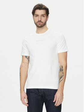 Calvin Klein Calvin Klein Majica Editorial Logo K10K114172 Bela Regular Fit