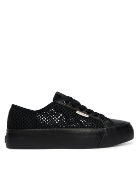 Calvin Klein Laisvalaikio batai Calvin Klein Vulc Flatf Lace Up Lin Mesh HW0HW02971 Juoda