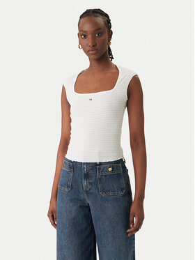 Tommy Jeans Tommy Jeans Top Smock Seersucker DW0DW22220 Bela Slim Fit