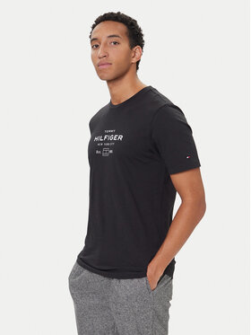 Tommy Hilfiger Tommy Hilfiger Camiseta Stack Graphic MW0MW40002 Negro Regular Fit