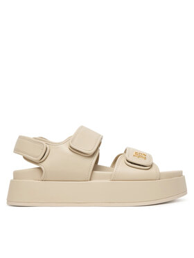 Tommy Hilfiger Sandále Tommy Hilfiger Leather Sporty Platform Sandal FW0FW09119 Béžová