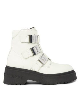 Tommy Jeans Členková obuv Tommy Jeans Tjw Chunky Boot Hardware EN0EN02443 Écru
