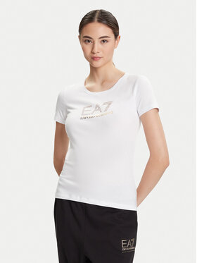 EA7 Emporio Armani EA7 Emporio Armani Camiseta 8NTT67 TJDQZ 1100 Blanco Skinny Fit