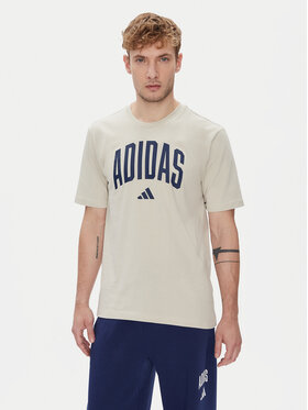 adidas adidas Футболка Collegiate Lineage Graphic JM6415 Бежевий Regular Fit