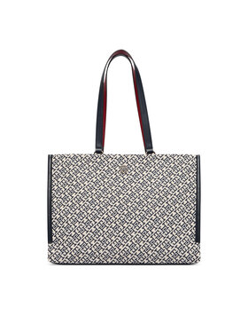 Tommy Hilfiger Táska Tommy Hilfiger Th Jacquard Tote AW0AW19009 Kék