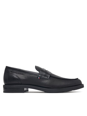 Tommy Hilfiger Loaferice Tommy Hilfiger Lth Mix Dress Hilfiger Loafer FM0FM06087 Crna