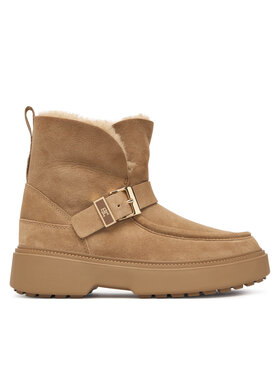 Tommy Hilfiger Апрески Tommy Hilfiger Th Buckle Shearling Snow Boot FW0FW09687 Бежов