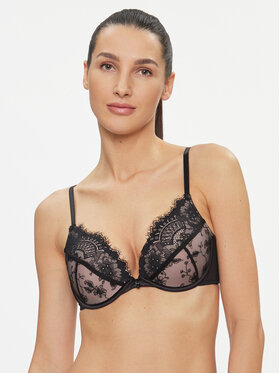 Hunkemöller Hunkemöller Push-Up nedrček Sia Pp Push 203528 Črna