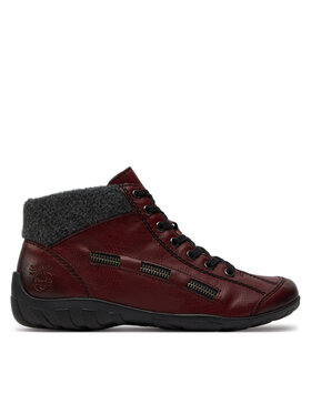 Rieker Botines planos Rieker L6543-35 Guinda/burdeos