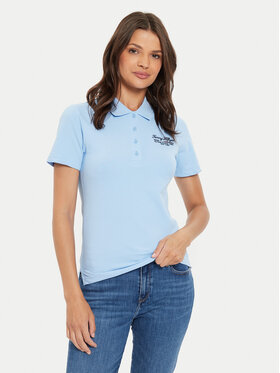 Tommy Hilfiger Tommy Hilfiger Polo marškinėliai Script WW0WW43624 Žydra Slim Fit