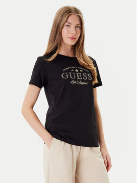 Guess Guess Футболка V5YI13 J1314 Чорний Regular Fit