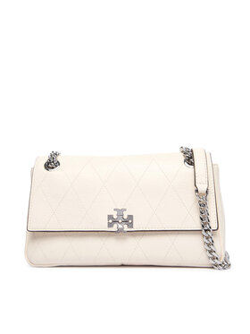 Tory Burch Kabelka Tory Burch Charlie Quilted 185829 Krémová