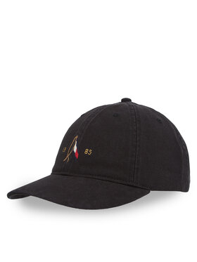 Tommy Hilfiger Czapka z daszkiem Tommy Hilfiger Seasonal Flag Wash 6 Panel Cap AM0AM13348 Czarny