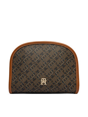 Tommy Hilfiger Τσαντάκι καλλυντικών Tommy Hilfiger Th Icon Washbag Mono Print AW0AW18927 Μαύρο