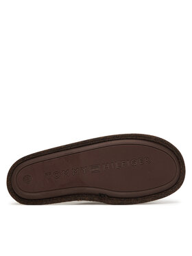 Tommy Hilfiger Пантофи Tommy Hilfiger Herringbone House Shoe FM0FM06018 Тъмнокафяв