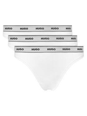 HUGO HUGO Комплект стрінгів Triplet Thong Stripe 50545680 Білий