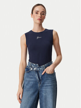 Guess Guess Top W6YP17 K3881 Azul marino Regular Fit
