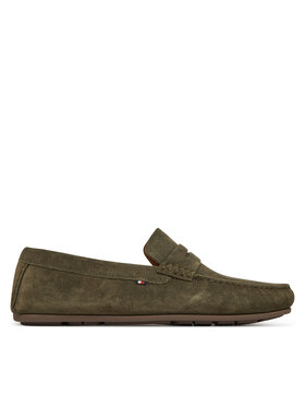 Tommy Hilfiger Μοκασίνια Tommy Hilfiger Casual Hilfiger Suede Driver FM0FM04998 Πράσινο