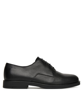 Calvin Klein Poltopánky Calvin Klein Flex Dress Derby 4Holes Lth HM0HM01895 Čierna