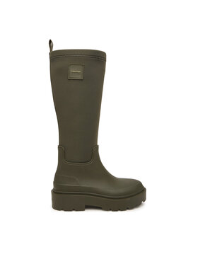 Calvin Klein Gumáky Calvin Klein Rainboot High Rubber Neo HW0HW03180 Zelená