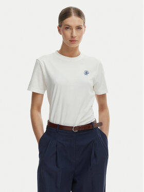 Tommy Hilfiger Tommy Hilfiger Camiseta WW0WW48699 Écru Regular Fit