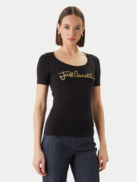 Just Cavalli Just Cavalli Camiseta 80PAHT02 CJ502 Negro Slim Fit