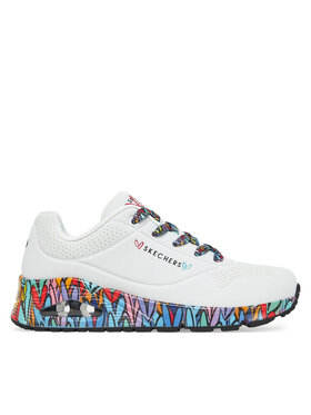 Skechers Sneakersy Skechers Skechers Uno - Ravaged Love 177918/WMLT Biela