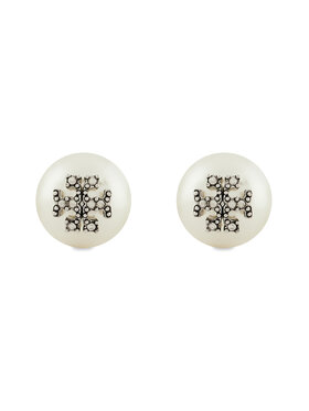 Tory Burch Náušnice Tory Burch Kira Pearl Stud 163698 Biela