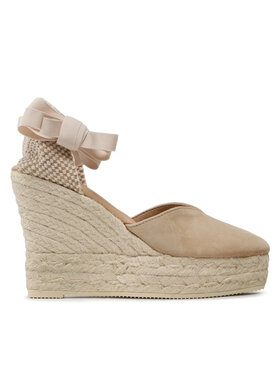 Manebi Espadrilky Manebi Heart-Shaped Wedge Espadrilles M 1.1 WH Béžová