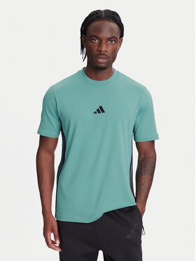 adidas adidas Majica Essentials 3-Stripes JX0732 Turkizna Regular Fit