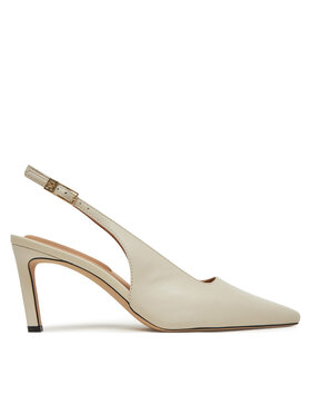 Tommy Hilfiger Magassarkú Tommy Hilfiger Squared Toe FW0FW08636 Bézs