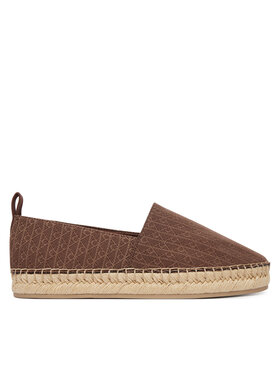 Calvin Klein Espadrilky Calvin Klein Oblique Espadrille Aop HW0HW02933 Hnědá