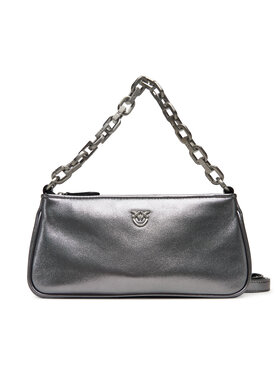 PINKO Kabelka PINKO Half Moon Baguette Mini AI 25-26 PLTT 105069 A2O9 Stříbrná