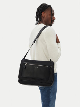 Calvin Klein Torebka Calvin Klein Ssnl Raised Logo Flap Messenger LV04D3501G Czarny
