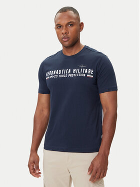 Aeronautica Militare Aeronautica Militare Camiseta 252TS1942UJ00538 Azul marino Regular Fit