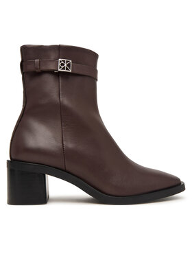 Calvin Klein Botine Calvin Klein Block Heel Ank Boot Lth Hdw HW0HW03171 Maro