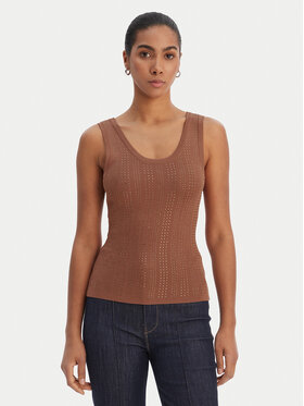Fracomina Fracomina Top FR26ST4005K524R9 Marrón Slim Fit