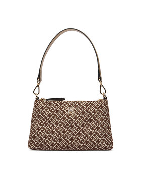 Tommy Hilfiger Kabelka Tommy Hilfiger Th Jacquard Mini Shoulder Bag AW0AW19006 Hnědá