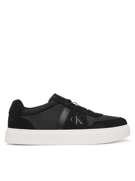 Calvin Klein Sneakers Calvin Klein Mixed Texture Lace Up Cupsole Trainers YM0YM01395 Schwarz