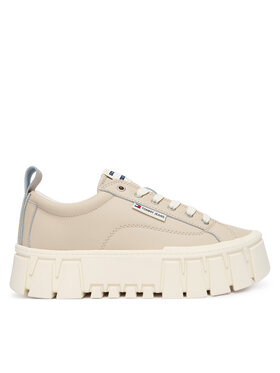 Tommy Jeans Sneakers Tommy Jeans Tjw Vulc Flatform Leather EN0EN03008 Beige