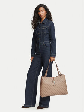 Guess Дамска чанта Guess Yvonne Logo Travel TWLB23 78024 Кафяв