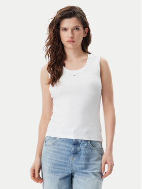 Tommy Jeans Tommy Jeans Top Essential DW0DW20673 Weiß Slim Fit