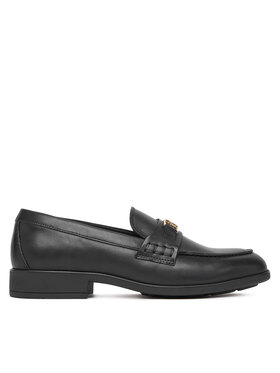 Tommy Hilfiger лоуфъри с дебела подметка Tommy Hilfiger Th Logo Leather Loafer FW0FW08705 Черен