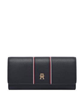 Tommy Hilfiger Peněženka Tommy Hilfiger Th Icon Lrg Flap Wallet Corp AW0AW18656 Tmavomodrá