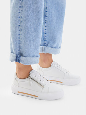 Clarks Снікерcи Clarks Hollyrose Zip 26185917 Білий