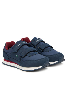 Tommy Hilfiger Snīkeri Tommy Hilfiger Low Cut Velcro Sneaker T1X9-35253-1960 S Tumši zils